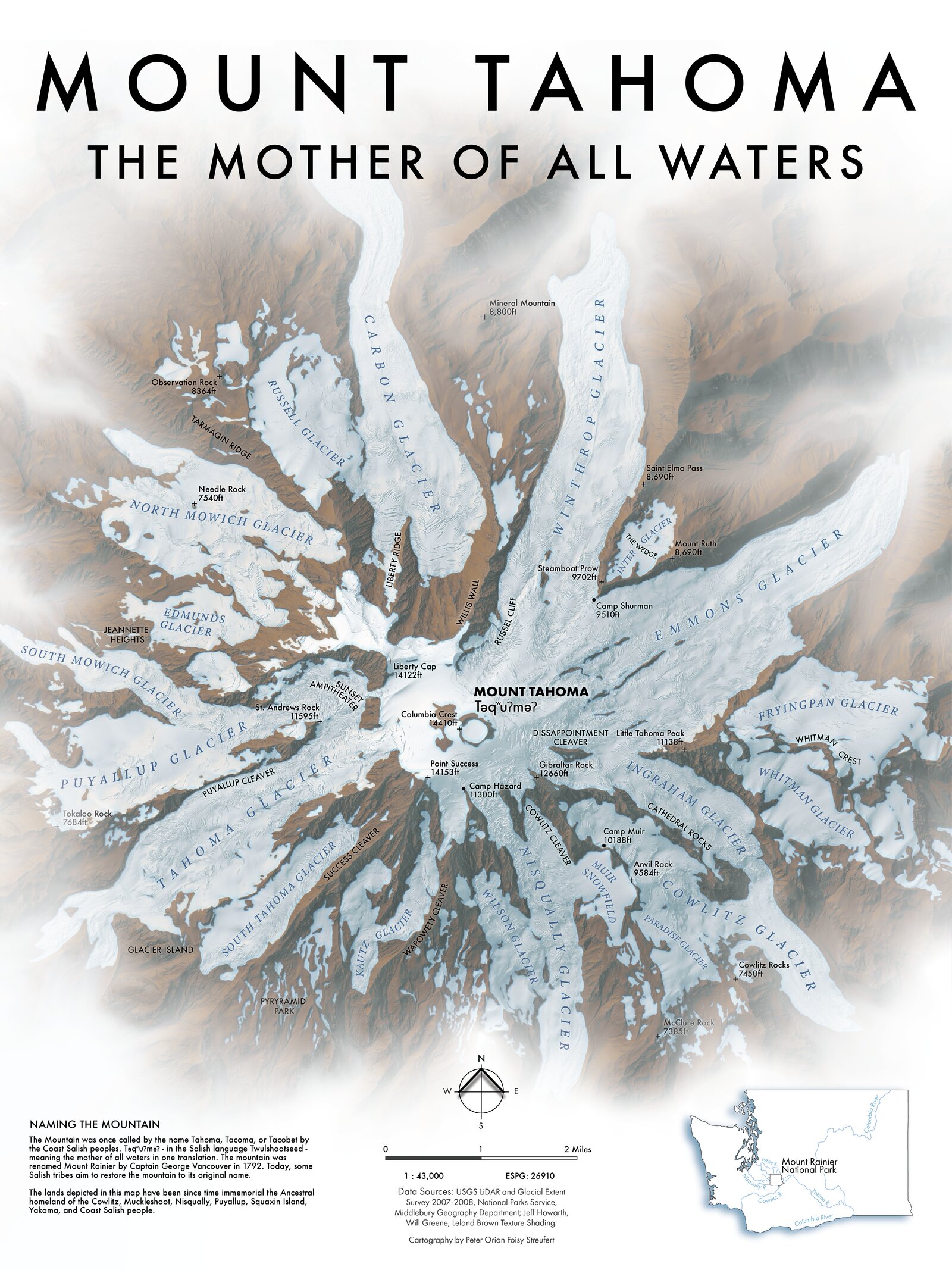 Mount Tahoma: Mother of All Waters map